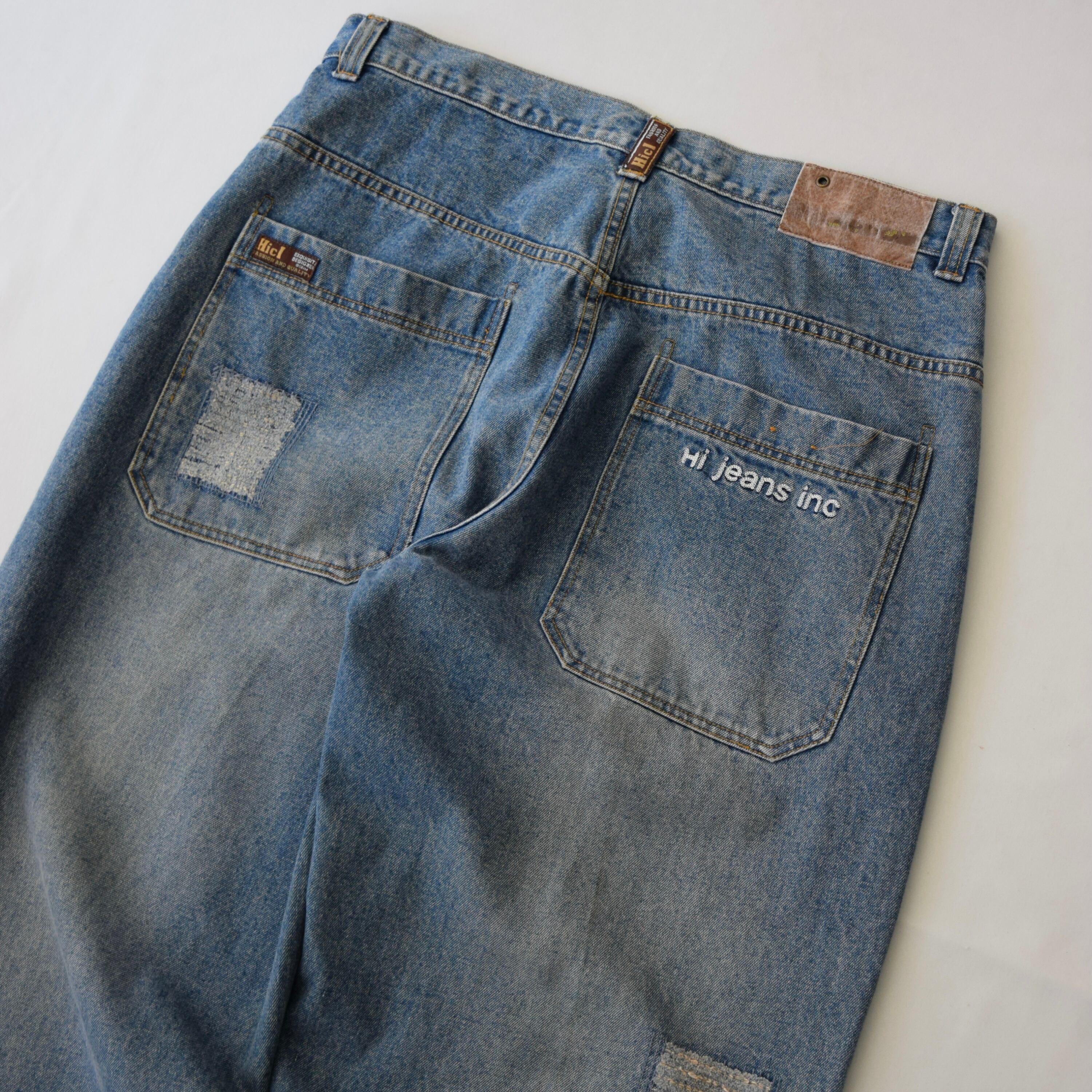 00's Hicl ワイドデニムパンツ メンズ W39 L30 ブルー バギーパンツ
