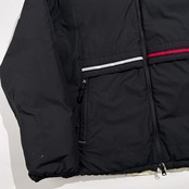 TOMMY HILFIGER トミーヒルフィガー リバーシブル ダウンジャケット 刺繍ロゴ サイズ M /ブラック×ホワイト オールド ビンテージ