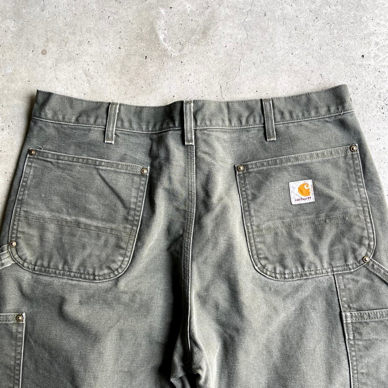 90年代 USA製 Carhartt カーハート ダック地 ダブルニー ワークパンツ