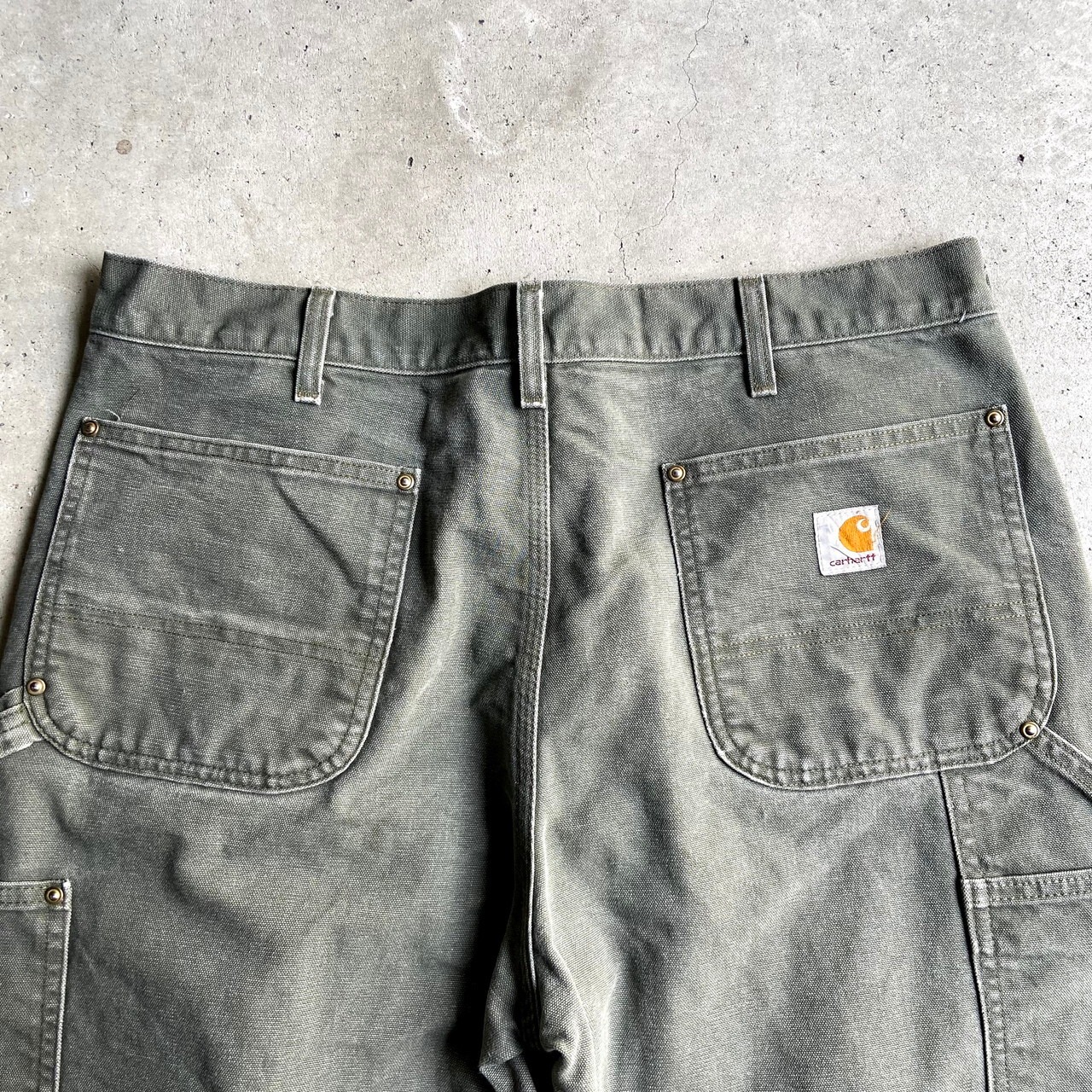 90年代 USA製 Carhartt カーハート ダック地 ダブルニー ワークパンツ 