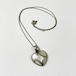 Vintage 925 Silver Heart Mop Pendant Necklace