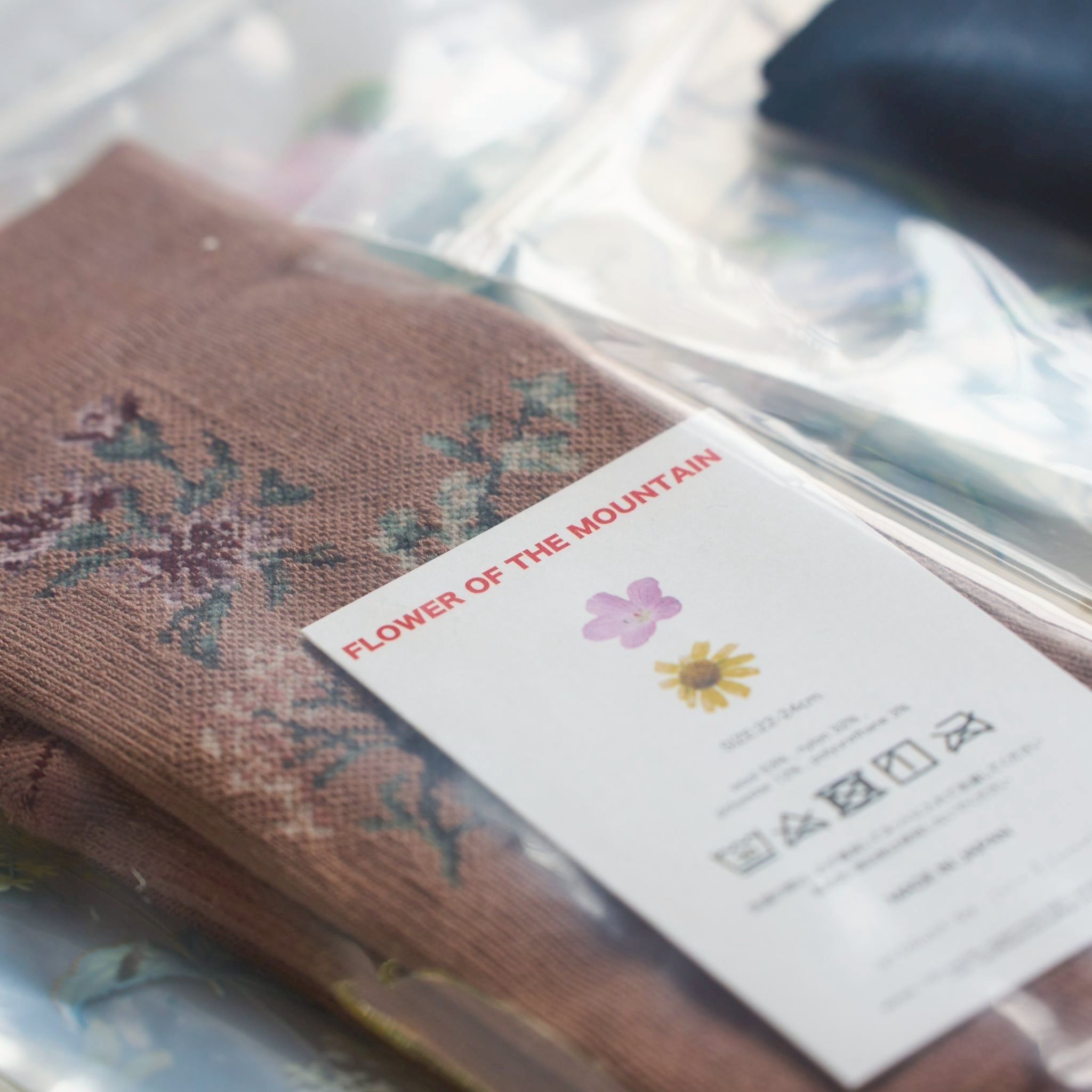 lace flower socks 「高山植物図鑑」color:Navy (2025) | NEOALPS