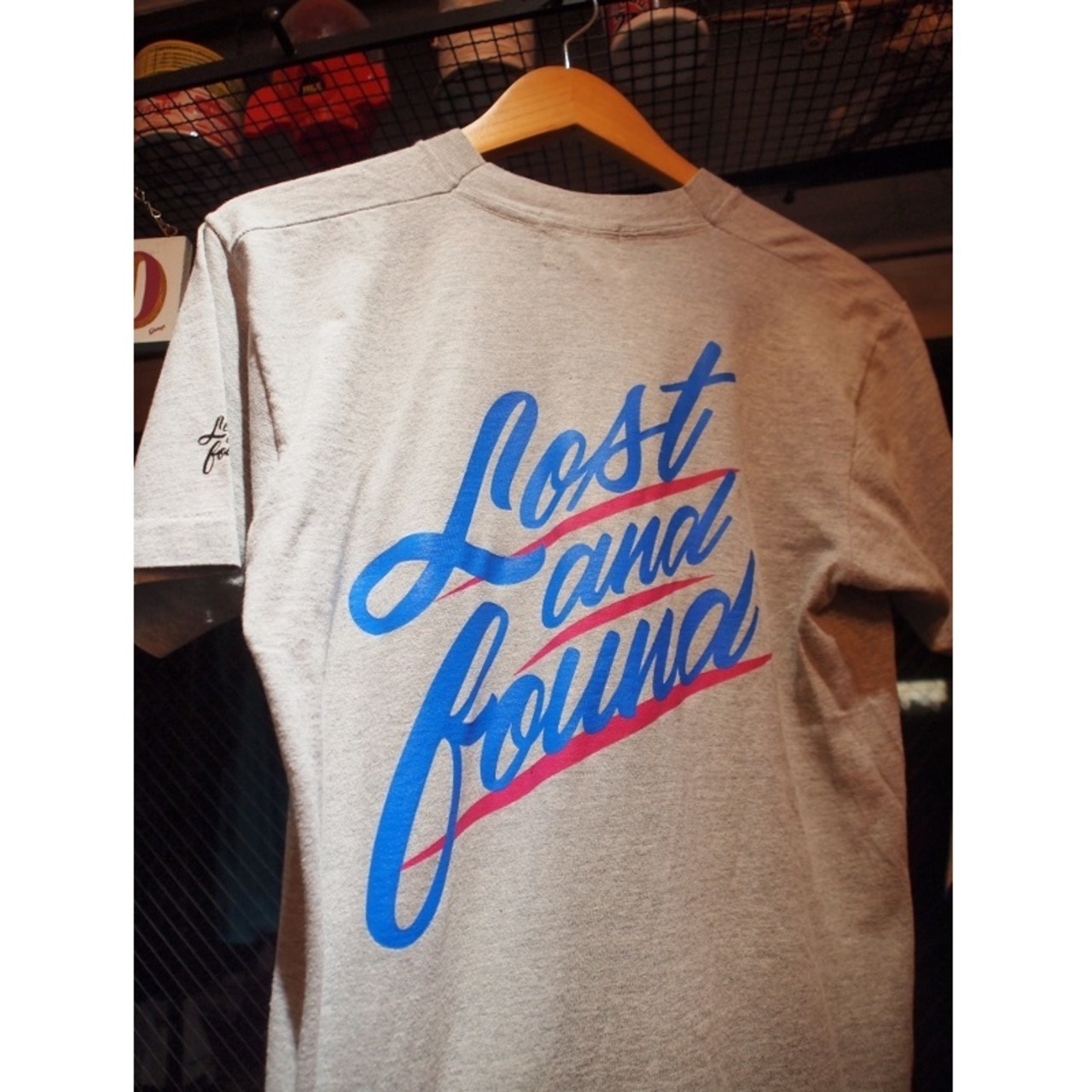 【LOST AND FOUND】"BACK PRINT" Vintage Pocket T-shirt (GREY)