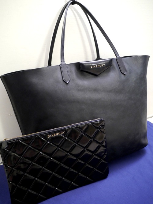 レア★GIVENCHY ジバンシィ アンティゴナ ユニセックス A4対応 ビジネス可 レザー トート バッグ 黒★ アンティゴナから希少なトートモデル