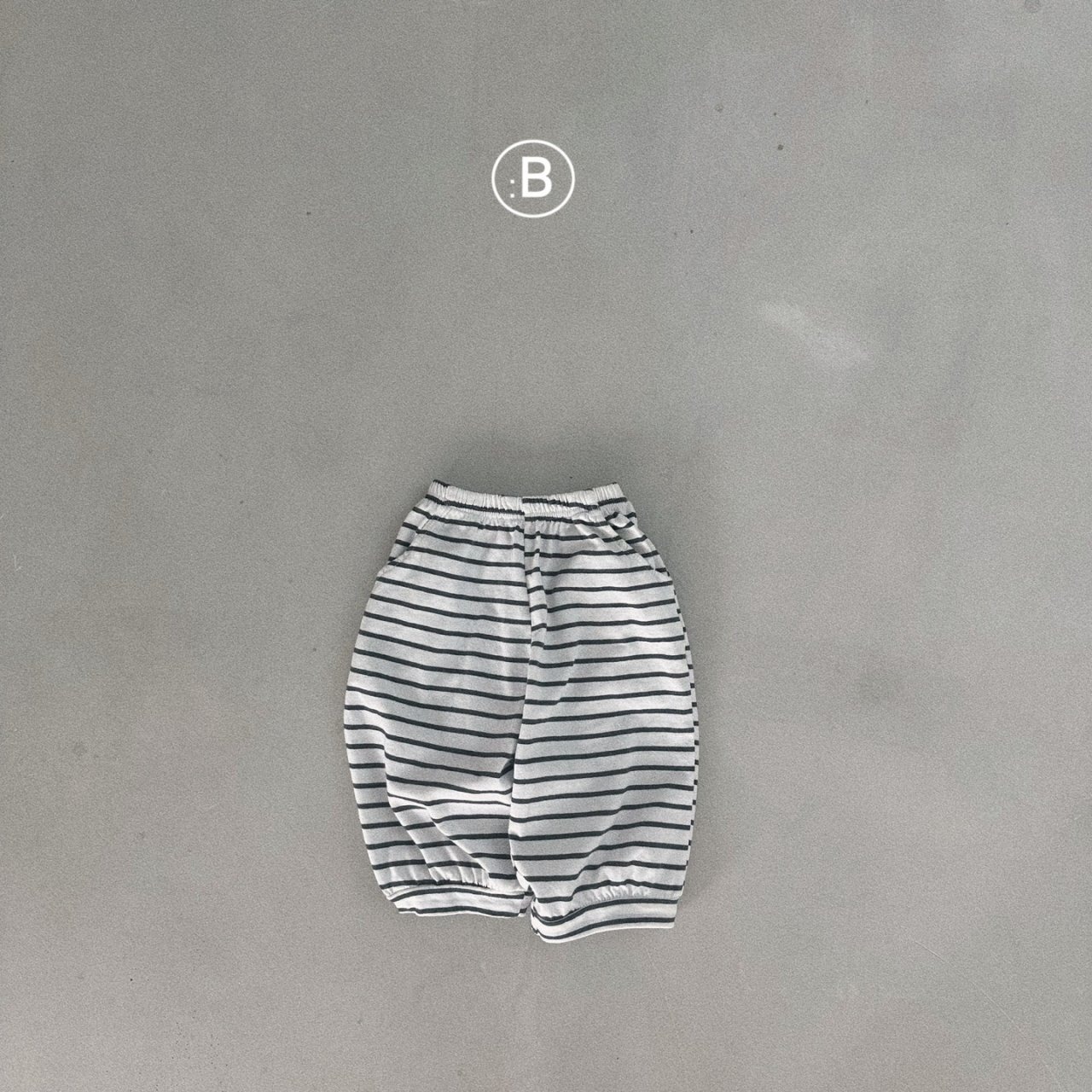 【Bella bambina】ボーダー7分丈パンツ チャコール 80~100cm 240727 - 7