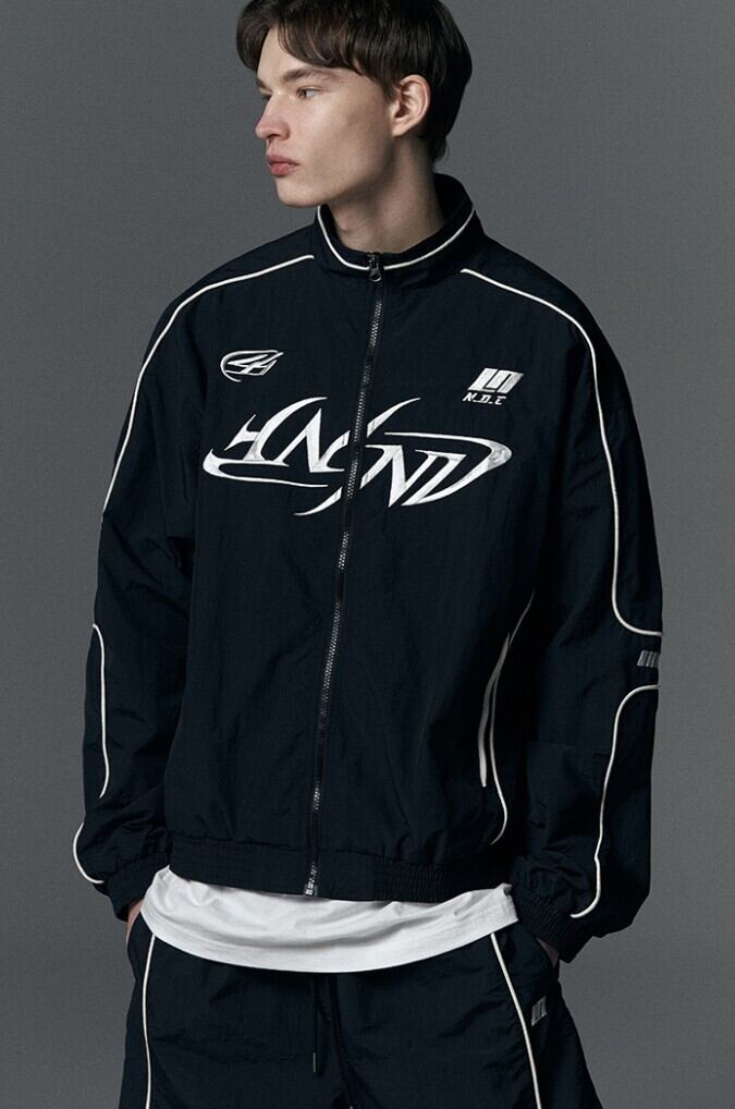 ☆TXT テヒョン 着用！！【NOT4NERD】Tribal Logo Nylon Racing Jacket