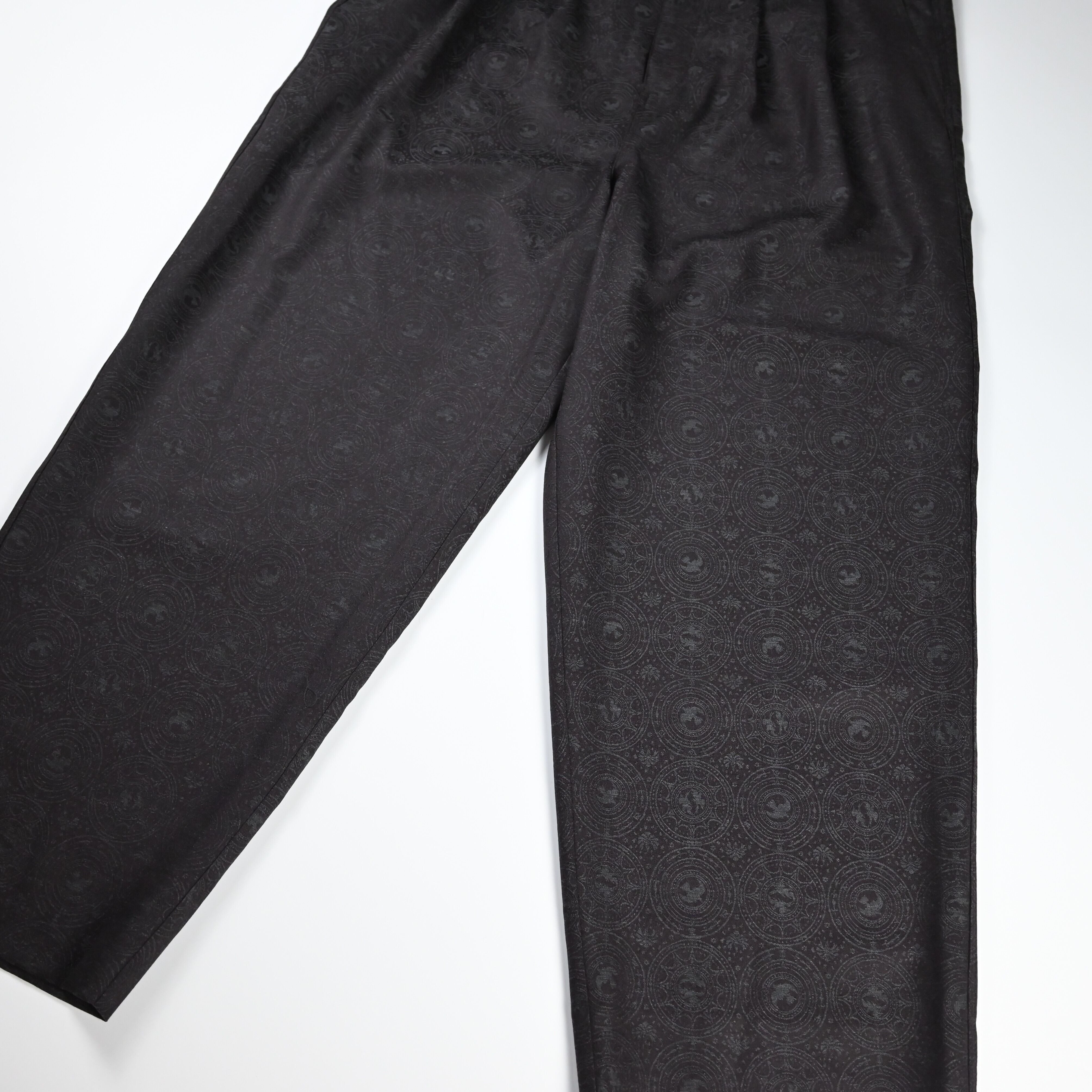 Nonnotte / 2-Tuck Draw Cord Wide Trousers | GANKO