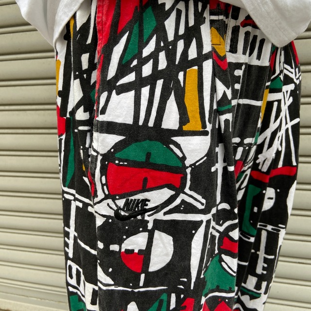 90s ジョーダン　アーバンジャングルパンツ　幾何学模様　マルチカラー　L