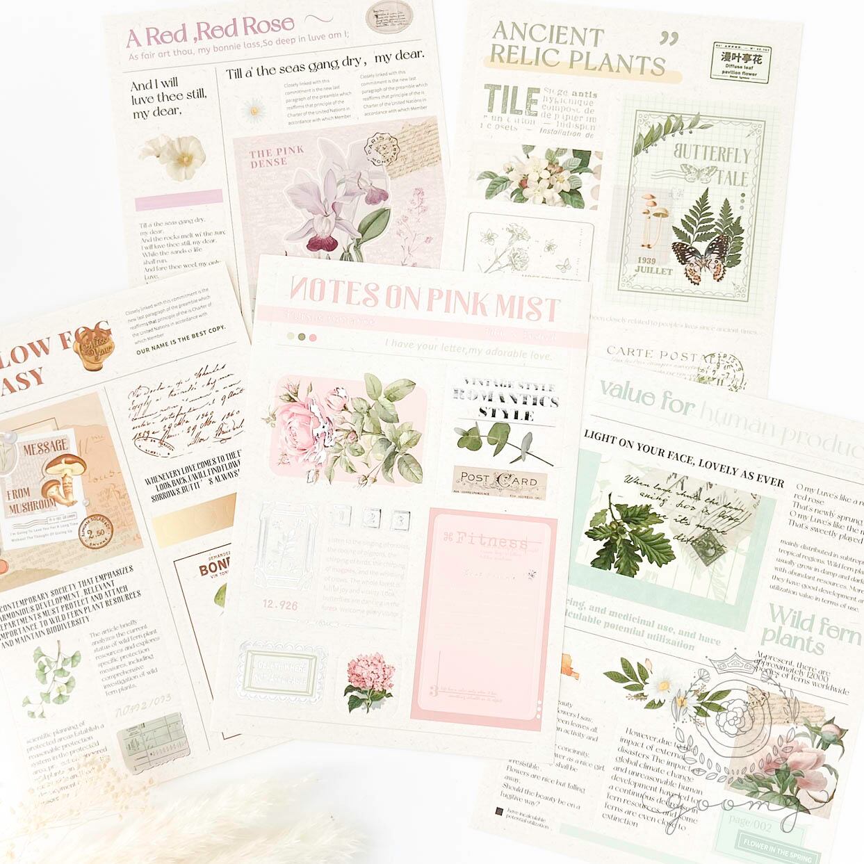 Art newspaper 5シート入りシール Plant<S528>