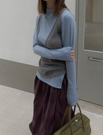 【新作5％OFF・3日間】Button Slit Tops _6colors