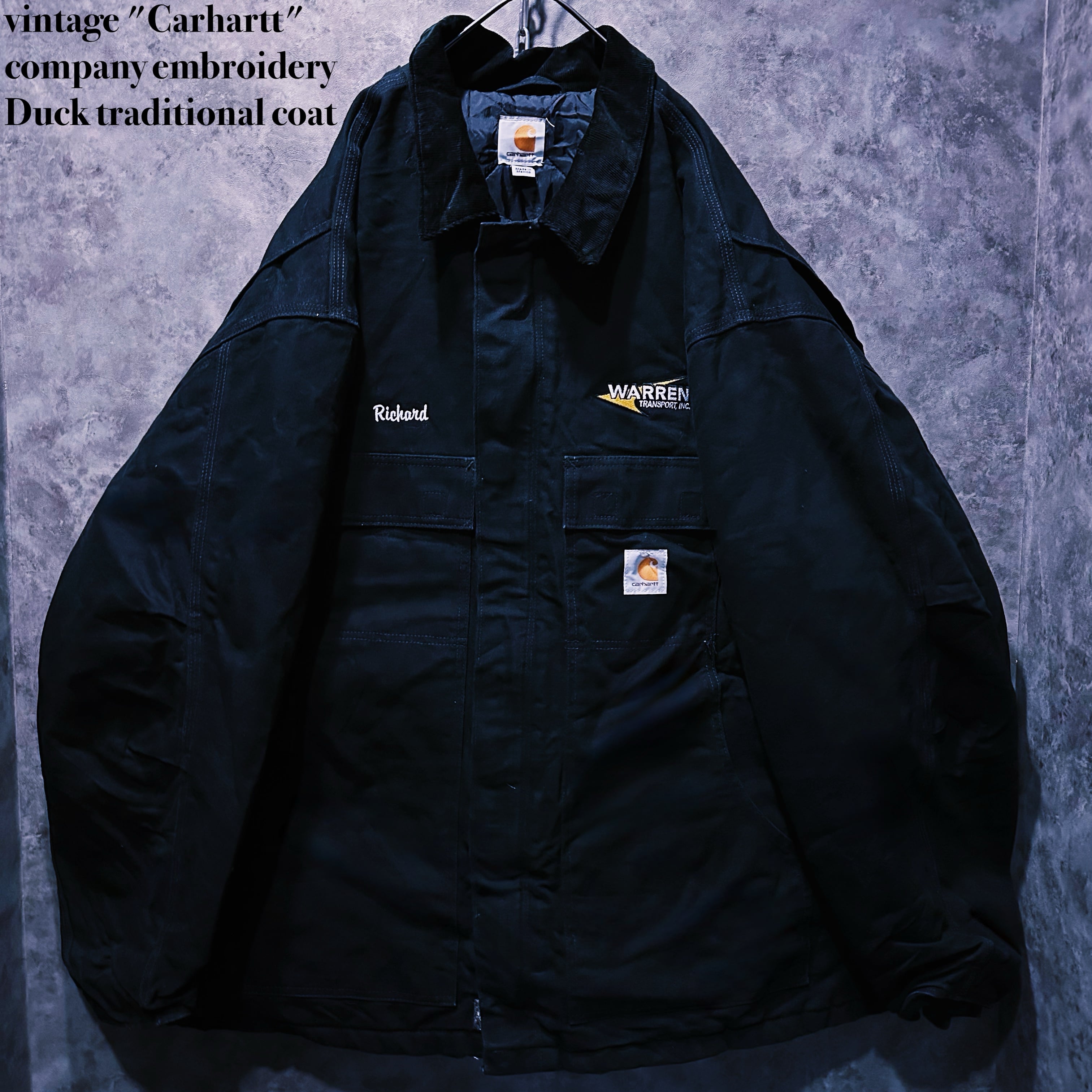 【doppio】vintage "Carhartt" company embroidery Duck traditional coat