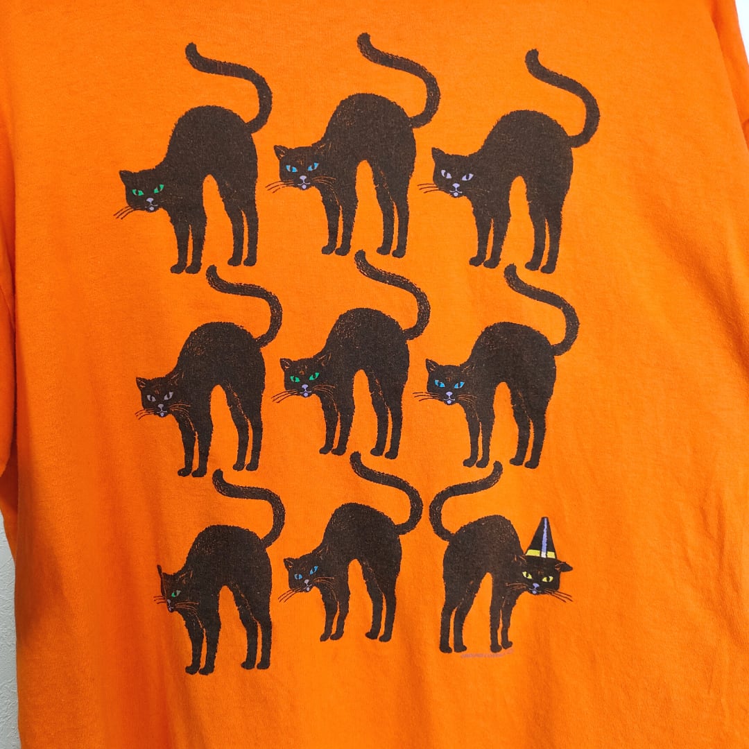 ヴィンテージ古着 GROUND CONTROL 猫柄 アニマルプリントTシャツ(USA