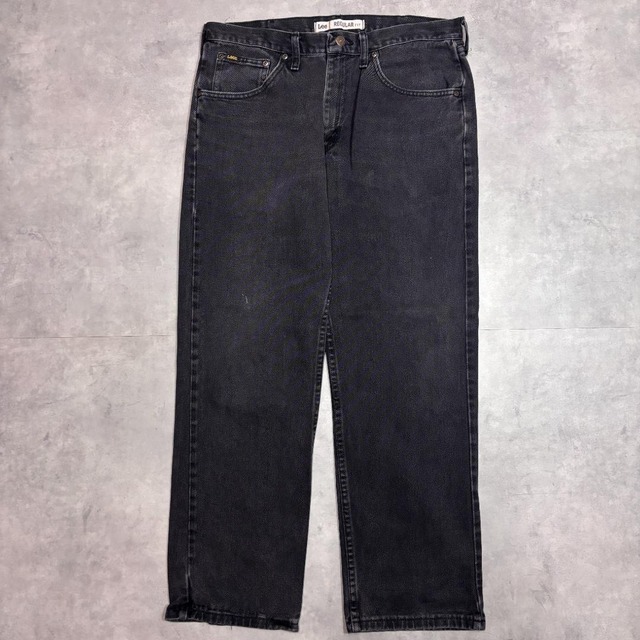 Lee リー W34 ブラックデニム ボトム パンツ 古着 黒 19686