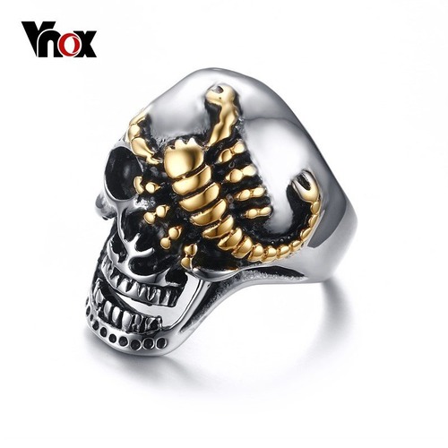 【送料無料】 メンズ リング 指輪 スカル 骨 さそり スコーピオン ステンレス レトロ 40000531