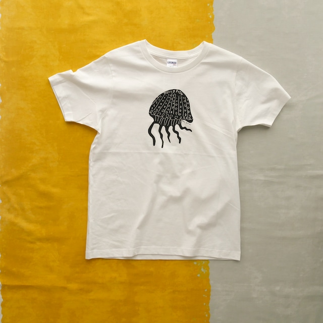 TshirtsComplex｜かとうまさひろ「JELLY FISH（くらげ）」（ホワイト×ブラック）