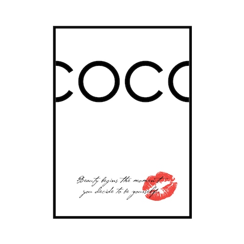 "COCO Beauty begins..." White - COCOシリーズ [SD-000554] B4サイズ フレームセット