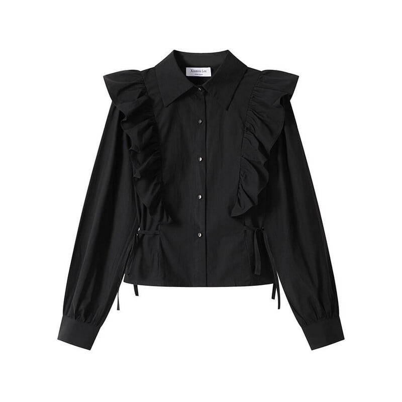 Black frill shirt