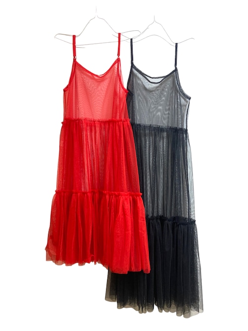 【solmu】tulle onepiece（red）100cm ver