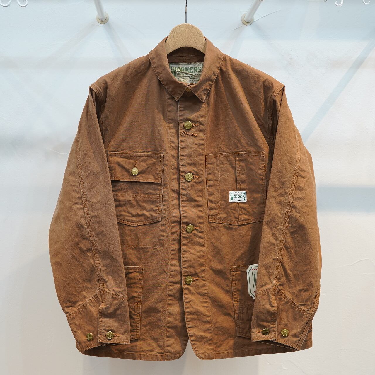 美品pallas placeパラスパレス ヘンプリネン ジャケットカバーオール  