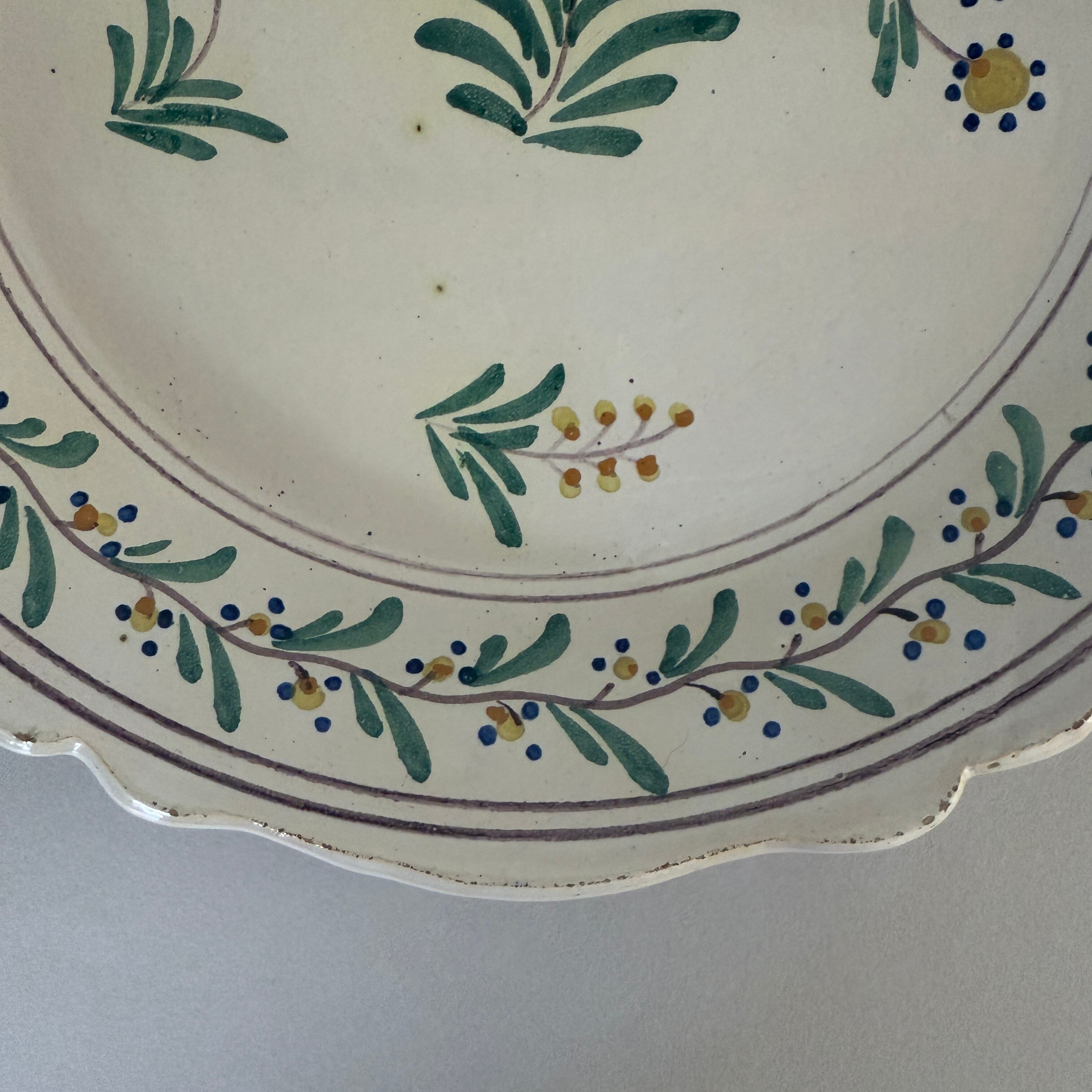 French Faience Plate 18cent./18世紀フランスファイアンスプレート