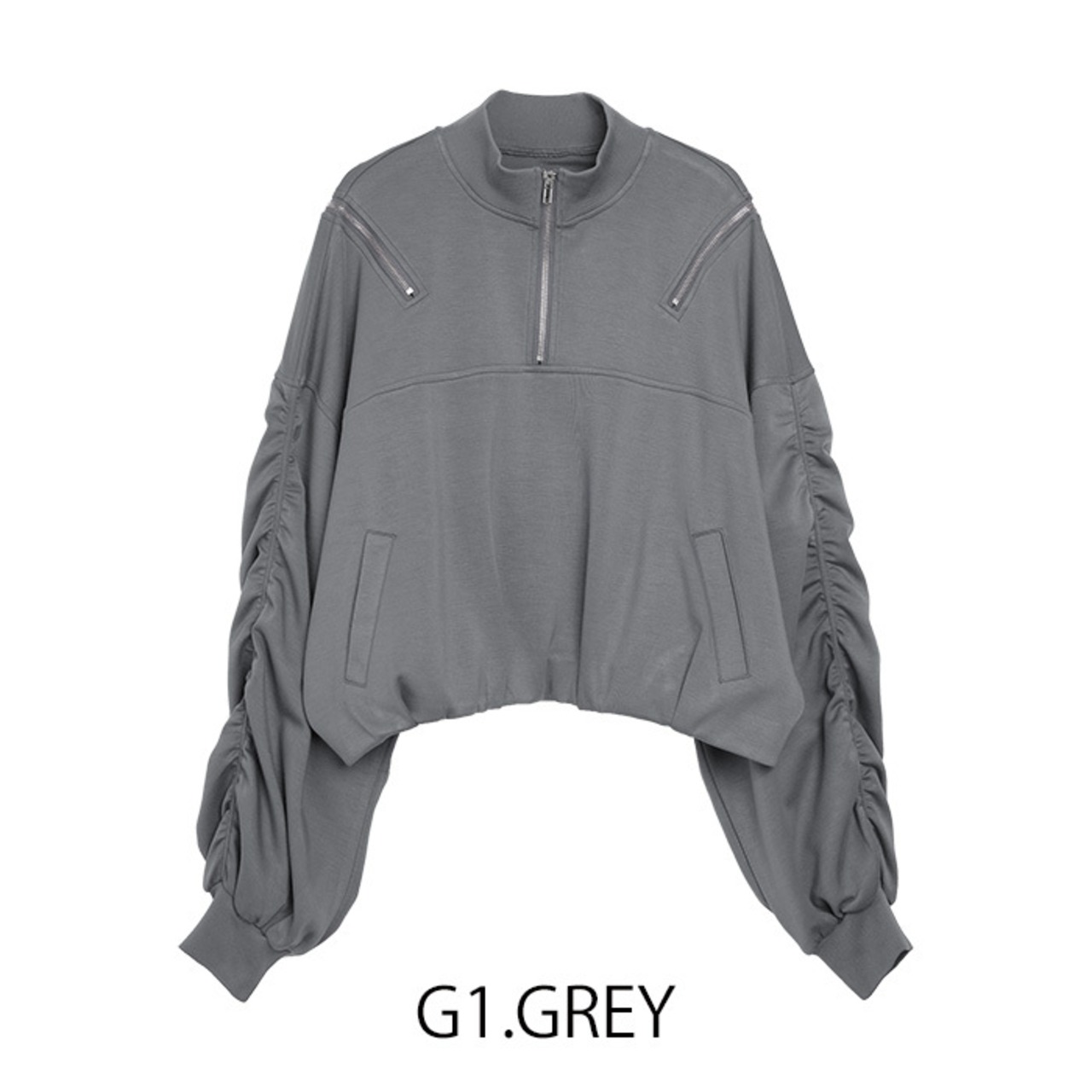 ミカーレミカーレ MICALLEMICALLEZIPデザインプルオーバー