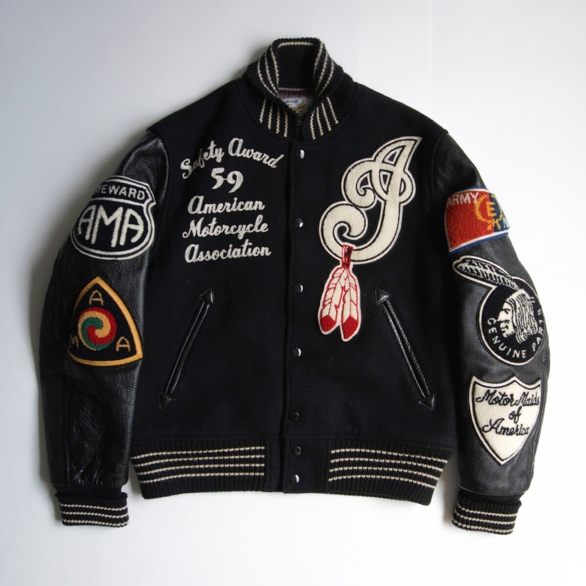 Whitesville ホワイツビル スタジャン フルデコ 刺繍 袖レザー　40 Whitesville ホワイツビル スタジャン フルデコ 刺繍 袖レザー 40