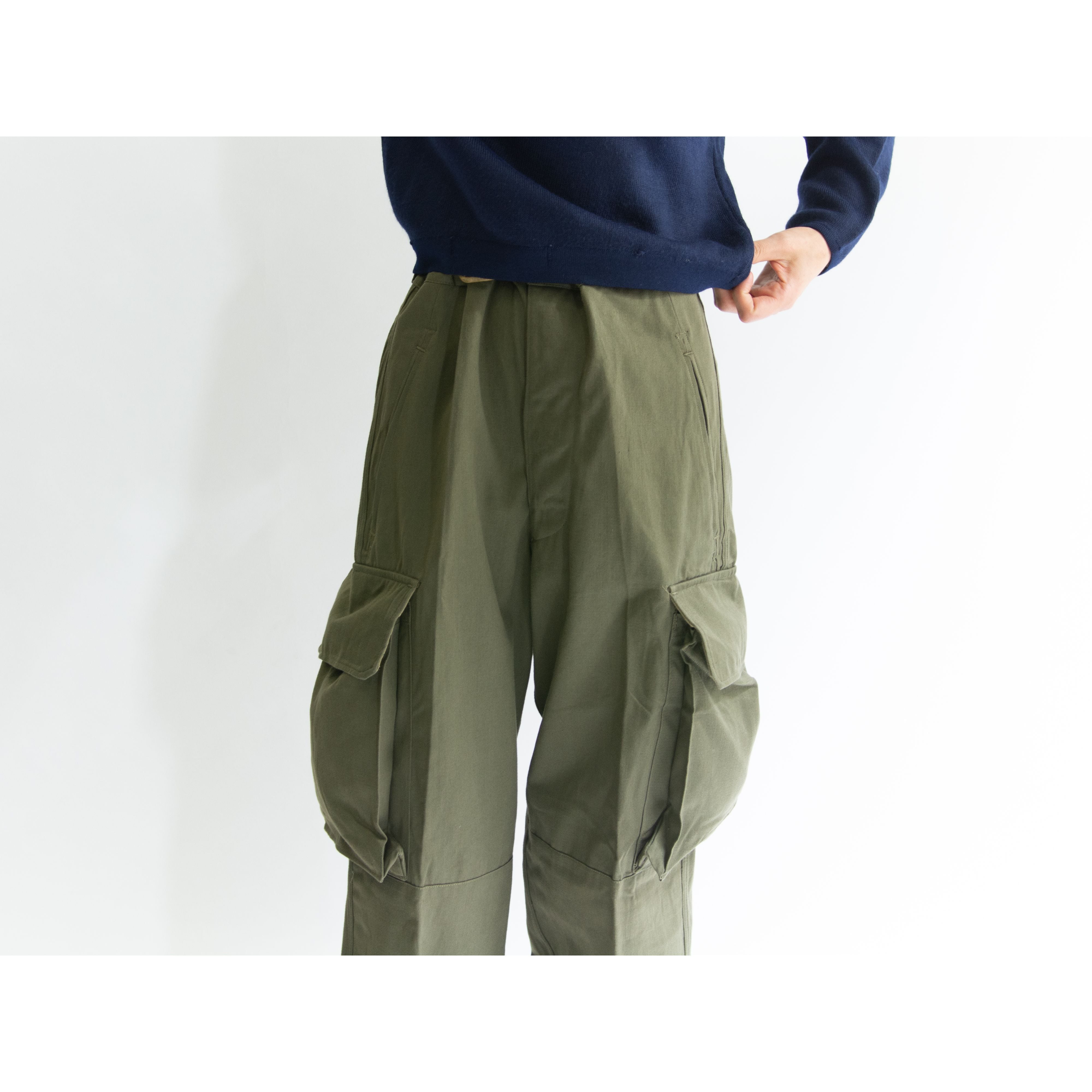 【Dead stock】French army M-47 HBT cargo pants（デッドストック フランス軍 M-47後期ヘリンボーンツイルカーゴパンツ）10d