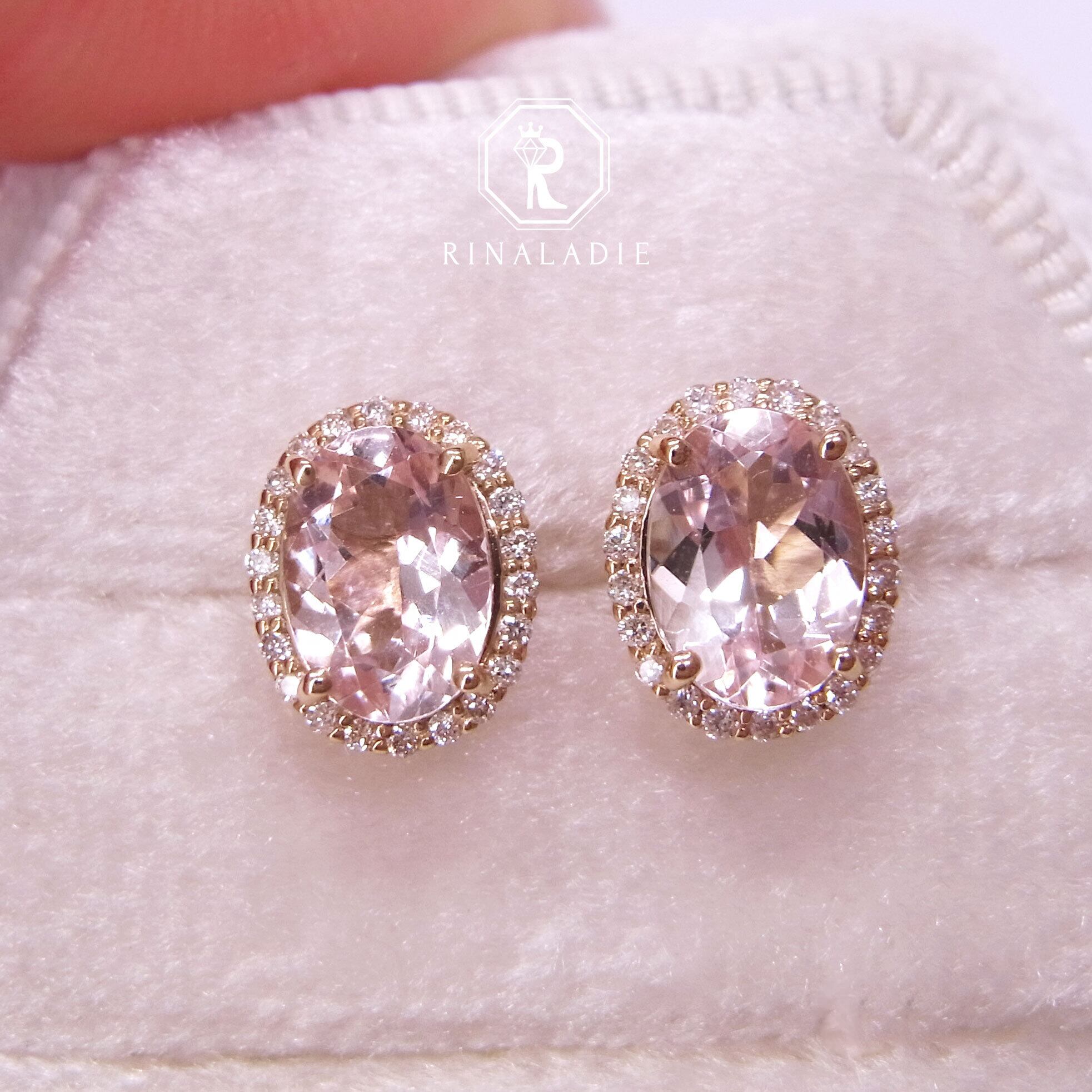 K18PG天然モルガナイトピアス王道デザイン | RINALADIE（リナレディー） 