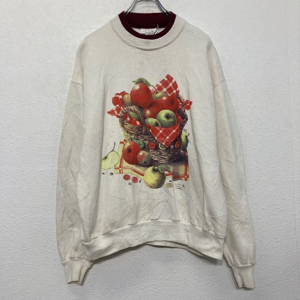 ビッグサイズ ビッグサイズ トレーナー 美品 ホワイト フロント