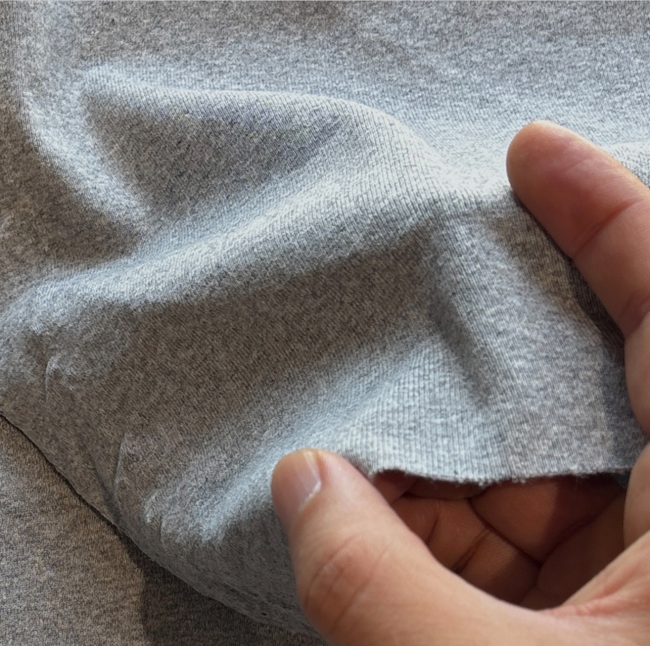 ★TB370◆3m◆ラスト1点‼綿100%フライスニット生地◆グレー