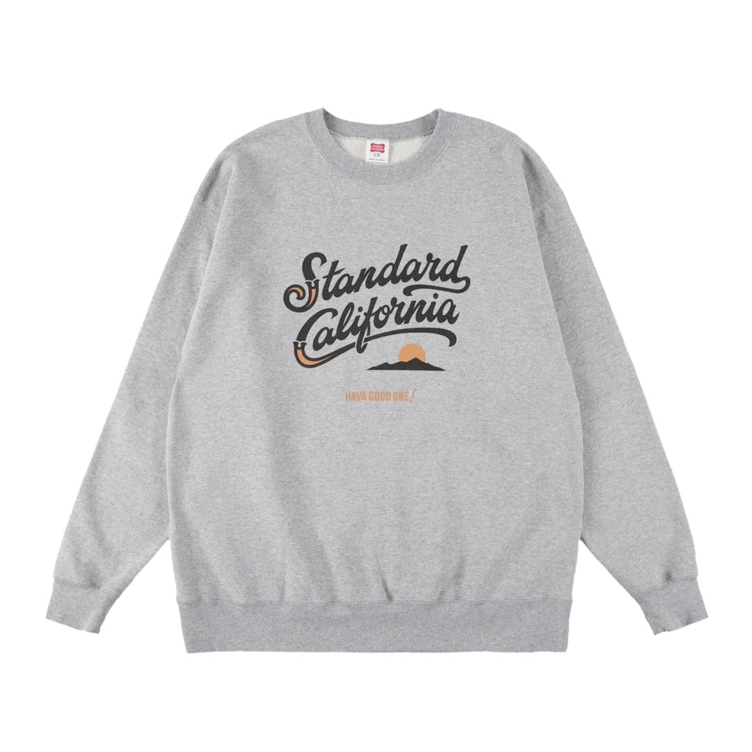 STANDARD CALIFORNIAスタンダードカリフォルニア SD US Cotton Modern Twist Signs Logo2 Sweat グレー