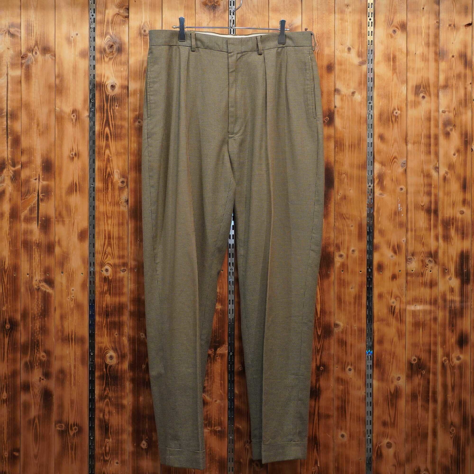 ralphlauren 千鳥格子柄 コットン スラックス W34/ラルフローレン