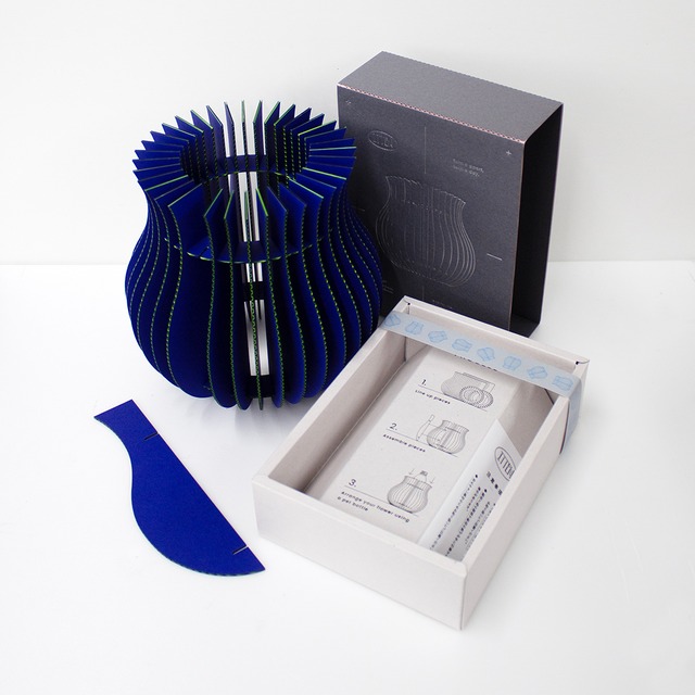 【ペーパー花瓶(blue/500ml)】ギフト|雑貨|花瓶カバー