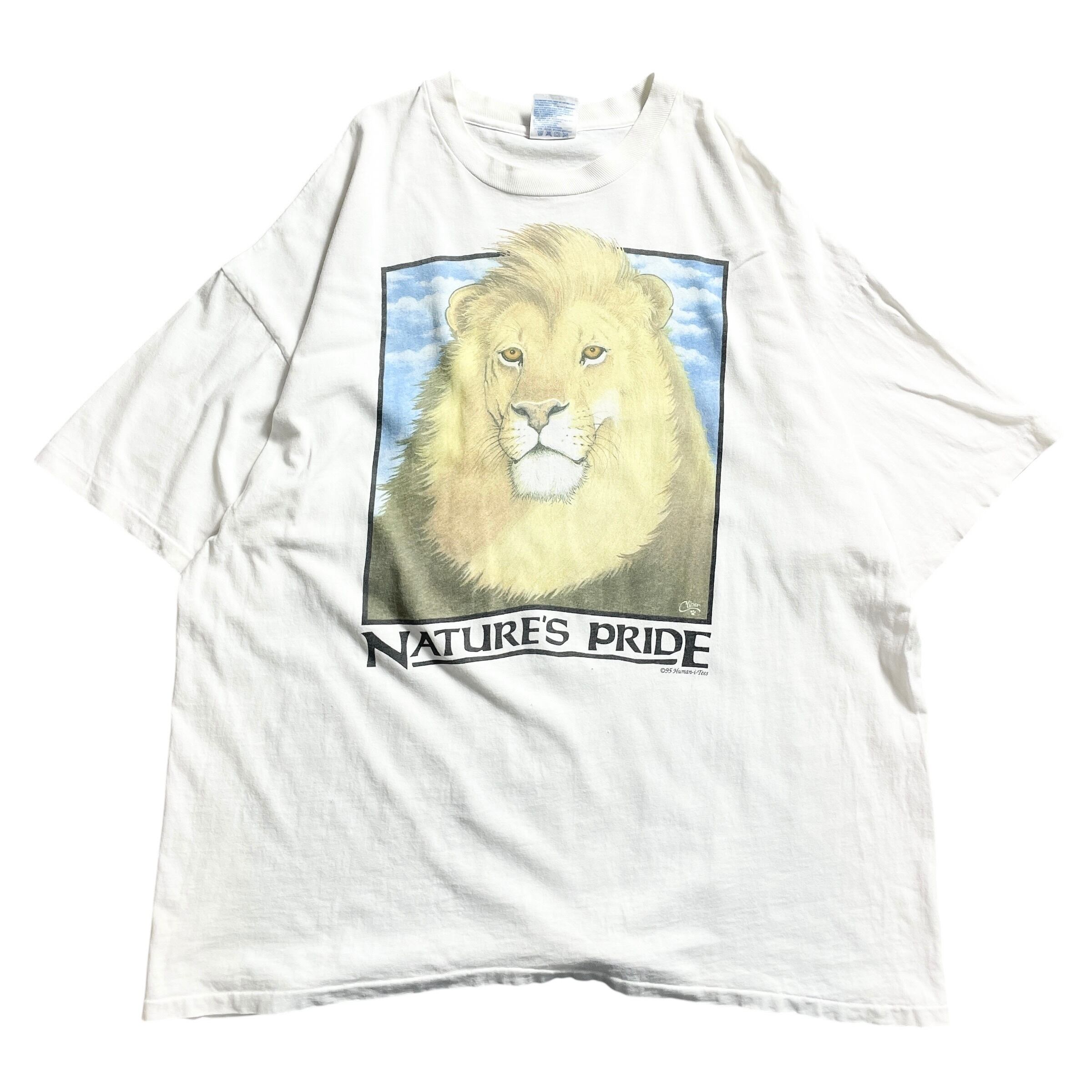 90s USA製NATURE'S PRIDE ライオン vintage Tシャツ