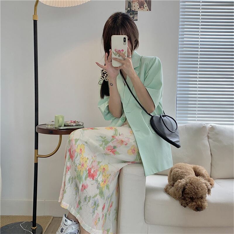 レースサマースタイルスカート ルーズジャケット 夏物 ビッグFスモールZ韓国26257836337