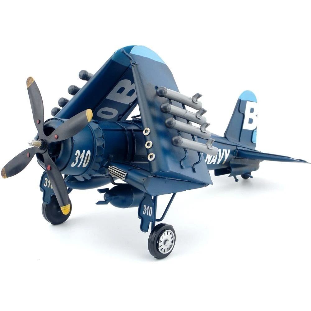 特大 メタル ブリキ 玩具 おもちゃ アメリカ 戦闘機 US NAVY 310B 複葉