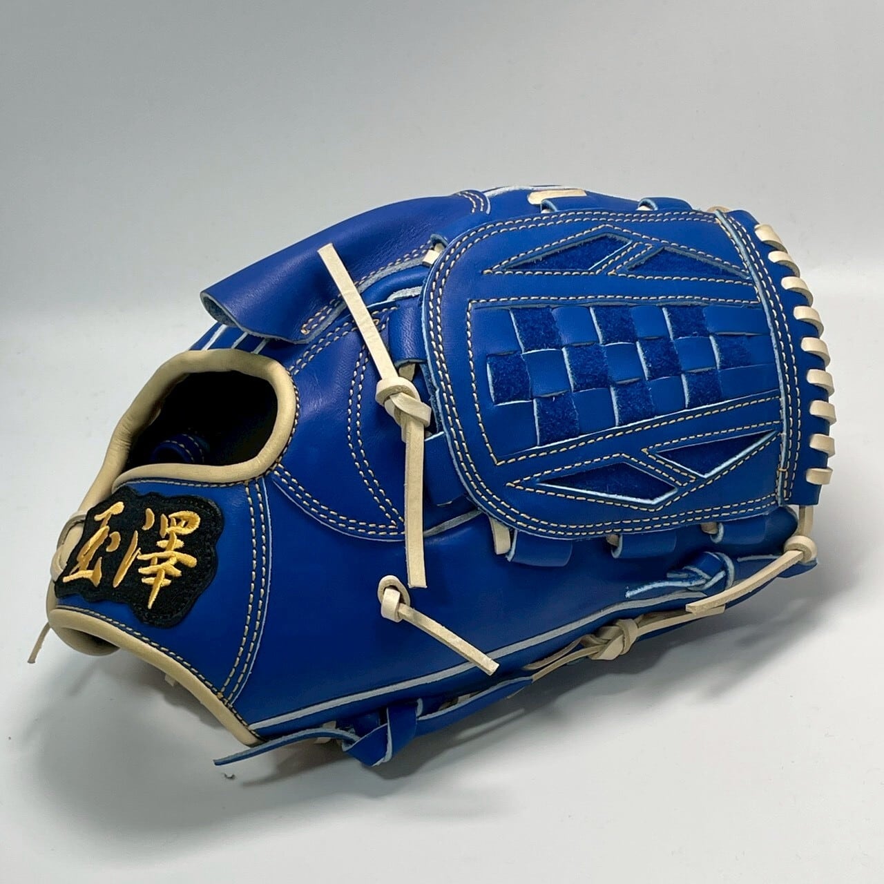 【硬式】玉澤 投手グローブ DELUXE TUG-11DX シャープウェブ(本体:限定ロイヤルブルー×ゴールド 紐:金糸)カンタマ