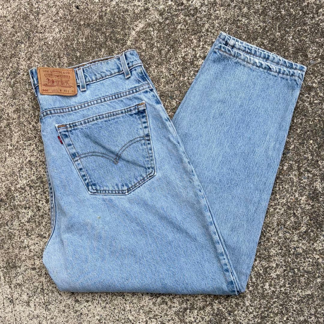 【W40 L30】USA製 90's Lev's リーバイス 560 LOOSE FIT 太めシルエット 古着 ジーンズ