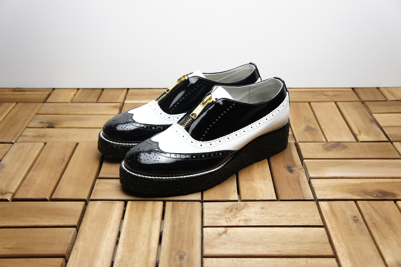 WING TIP ZIPPER SHOES (MUDGUARD)