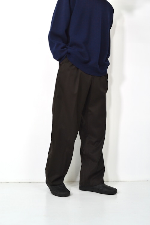 90s EURO 2tuck summer wool dark brown slacks