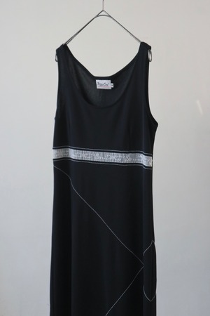 Euro sleeveless lace stitch one-piece