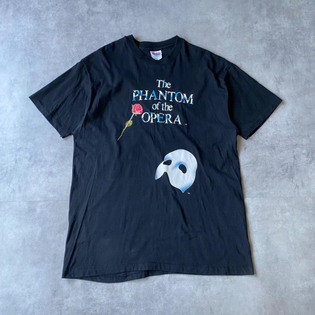 オペラ座の怪人 ヘインズ Tシャツ 90s USA製 古着 XL 黒 15525