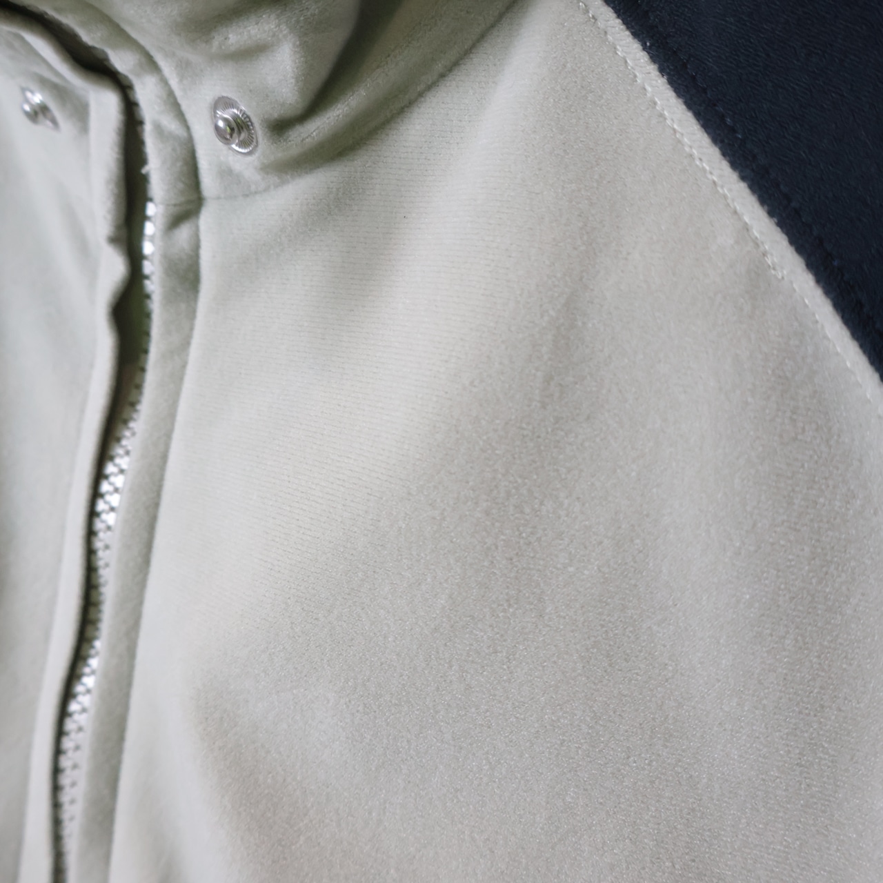 90s adidas ベロアトラックジャケット ラグラン 黒×ベージュ アディダス