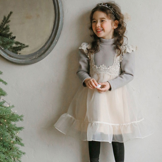 ハイネックメッシュワンピース2色