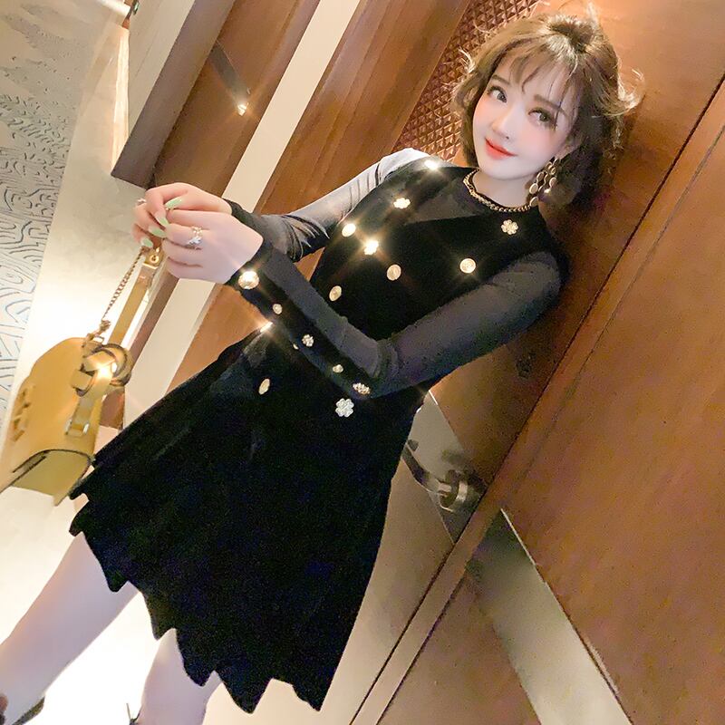 シャツ ベルベットスカート オータム 秋物 MIUCO65925755649