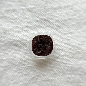 ●『2個セット』スクエア クリアウェーブフレーム×ブラウンマーブル 15㎜