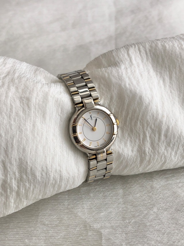 Yves Saint Laurent イヴ・サンローラン 腕時計 シルバー YSL ステンレススチール 4625⁻E67269TA vintage ヴィンテージ オールド bbd37f