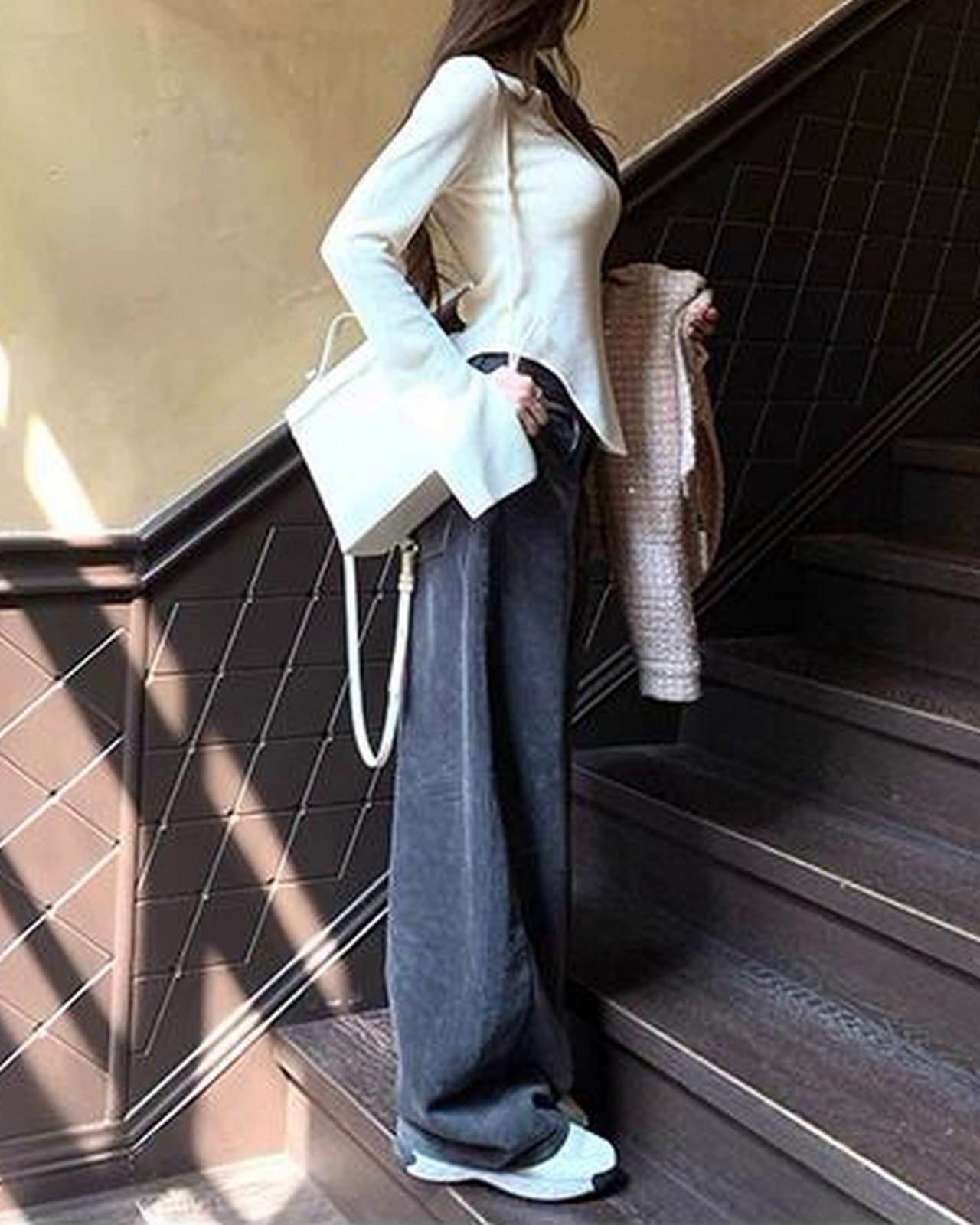 Vネックセーターニットトップス 3color  A0237 - 3