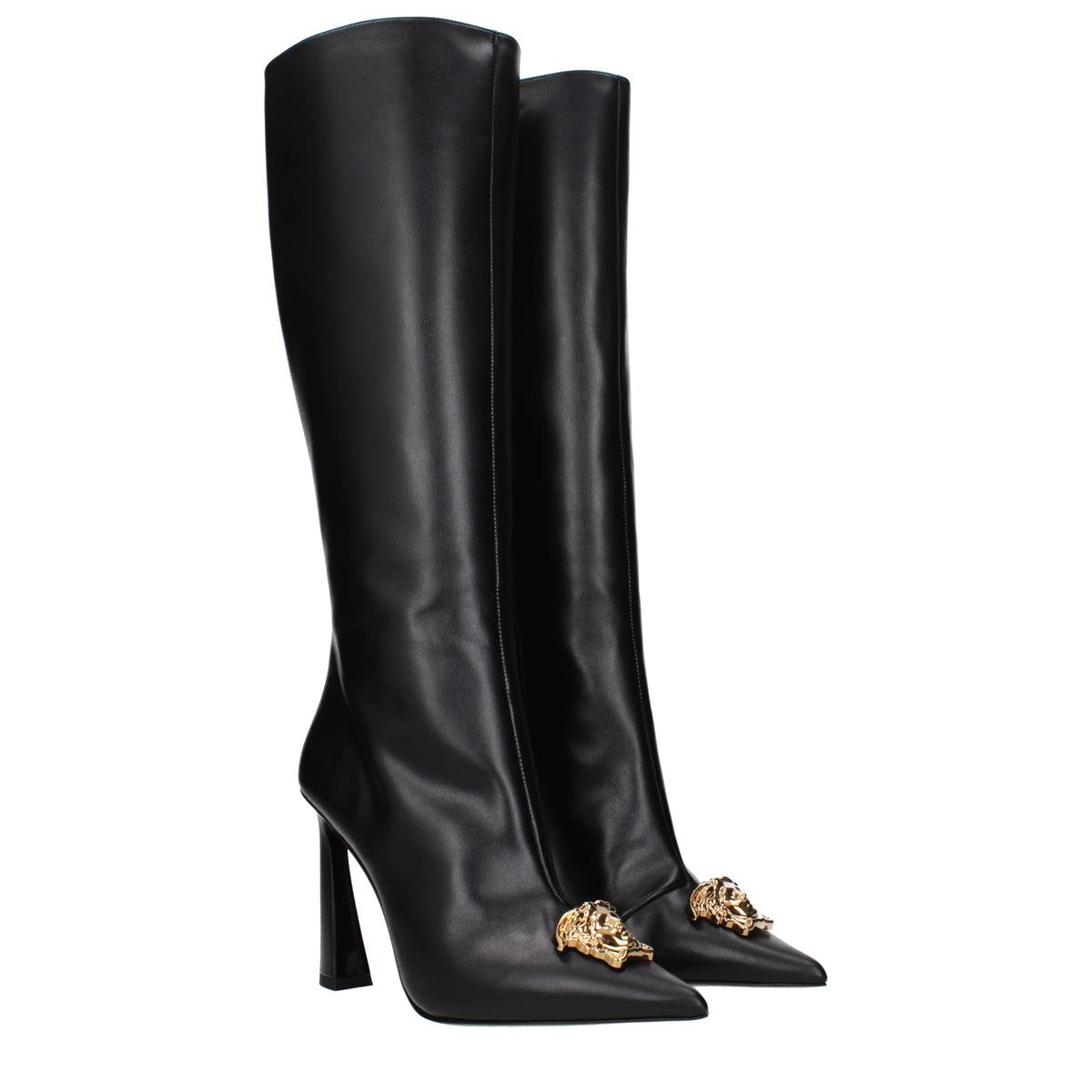 【新品】VERSACE ヴェルサーチェ レディース ブーツ レザー ブラック 10207341A020871B00V