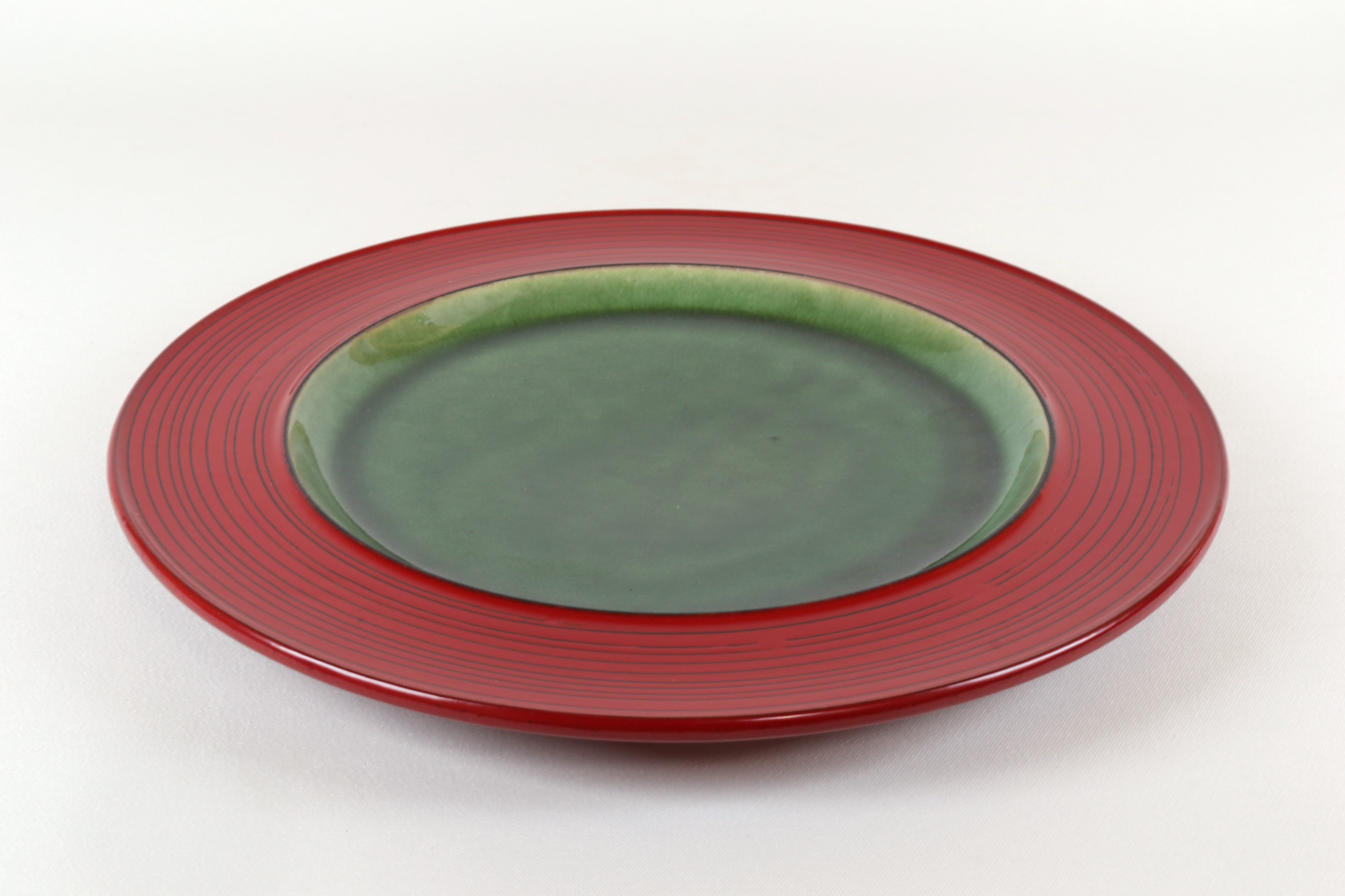 漆陶 オリベ リムプレート皿【アウトレット】